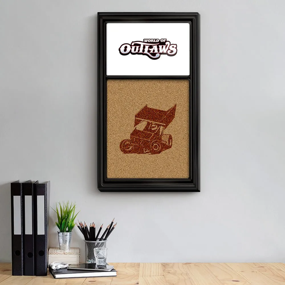 World of Outlaws: Dual Logo - Cork Note Board