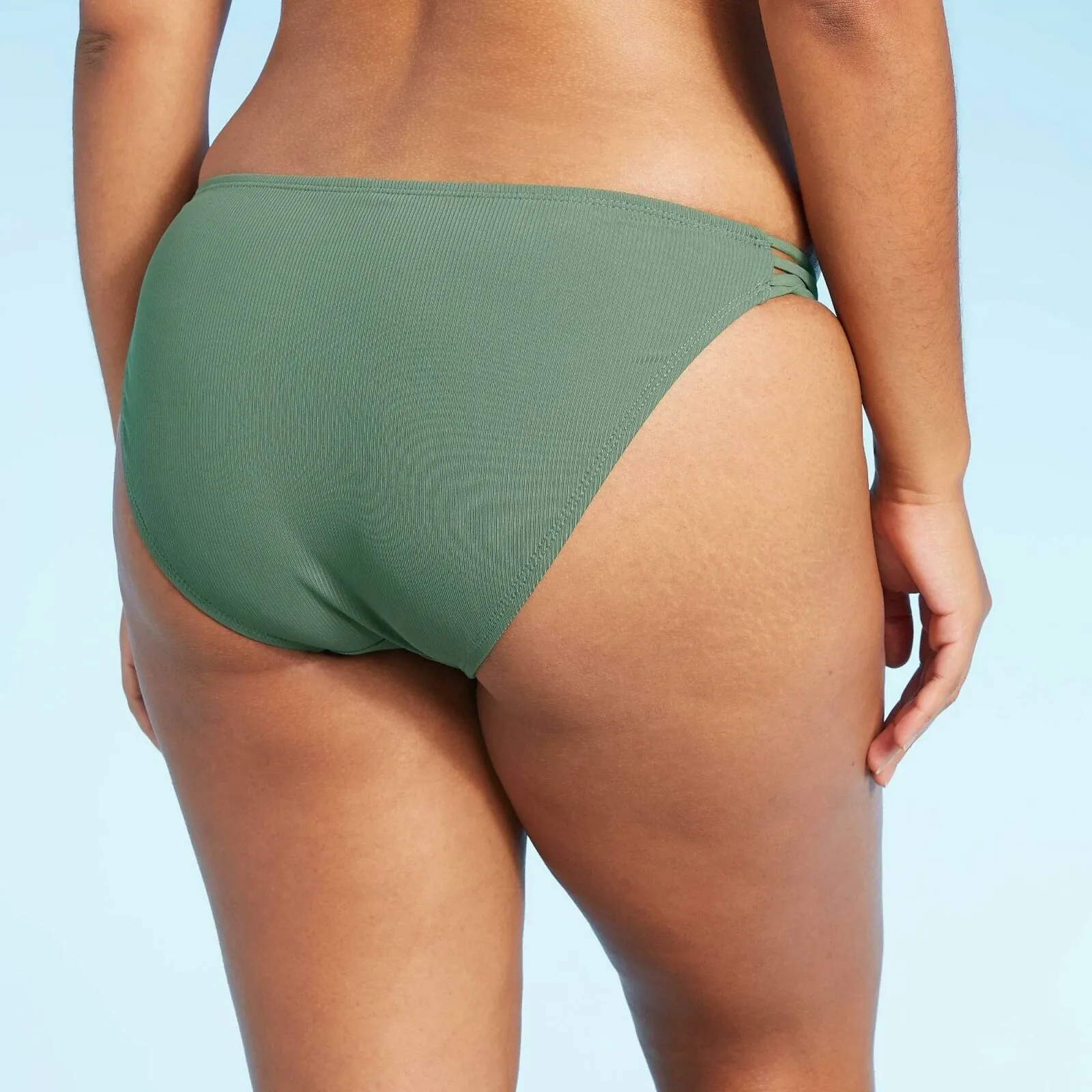 Xhilaration Women's Ribbed Strappy Hipster Bikini Bottom
